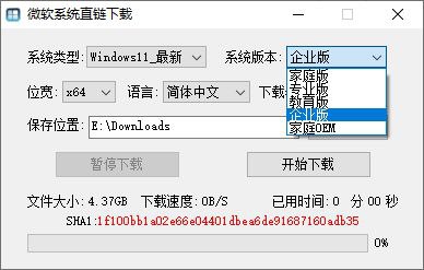 微软系统直链下载工具(一键下载原版系统) v1.3.4.8 中文绿色版